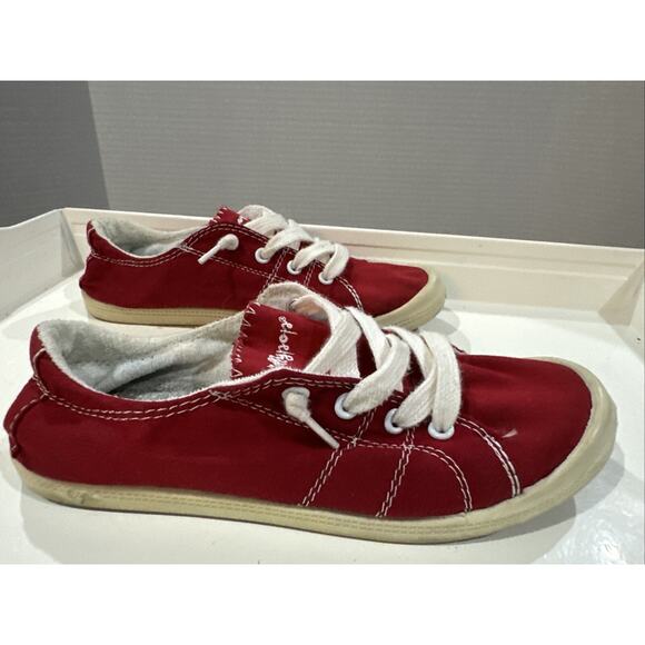 Size 6 Red Jellypop Canvas Lace Up Shoe - Picture 3 of 6
